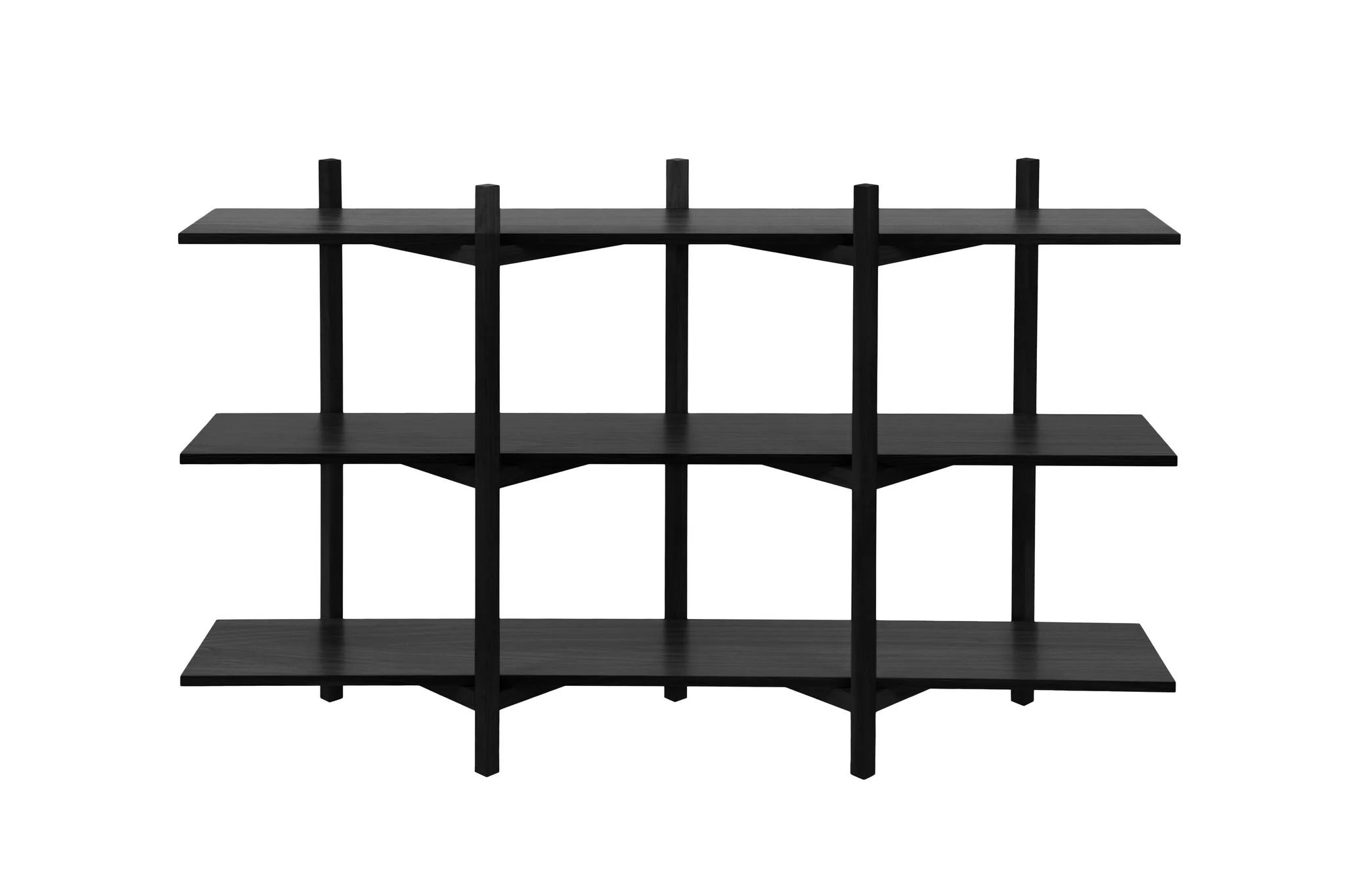 black zig zag low shelf