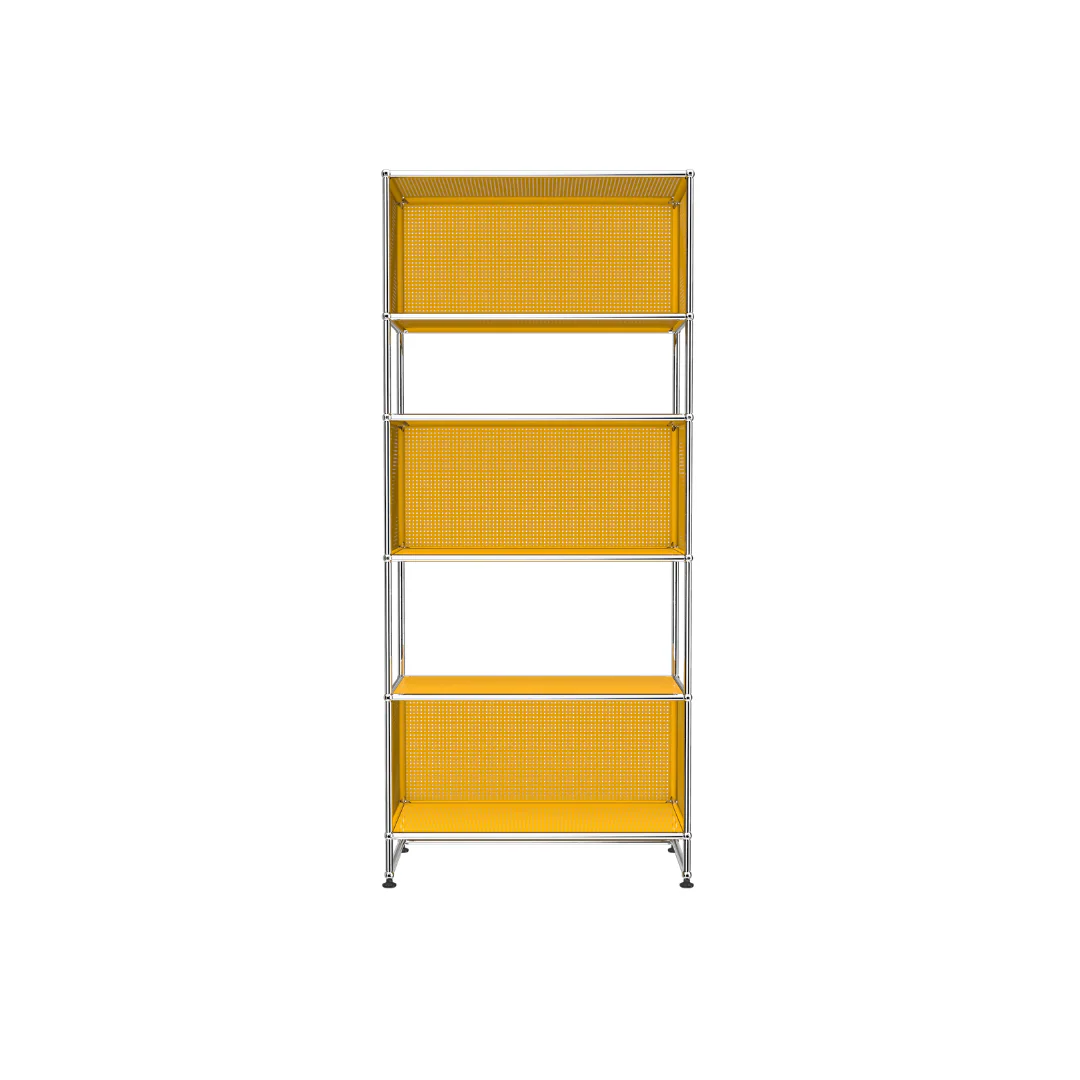 golden yellow haller three box shelving re119