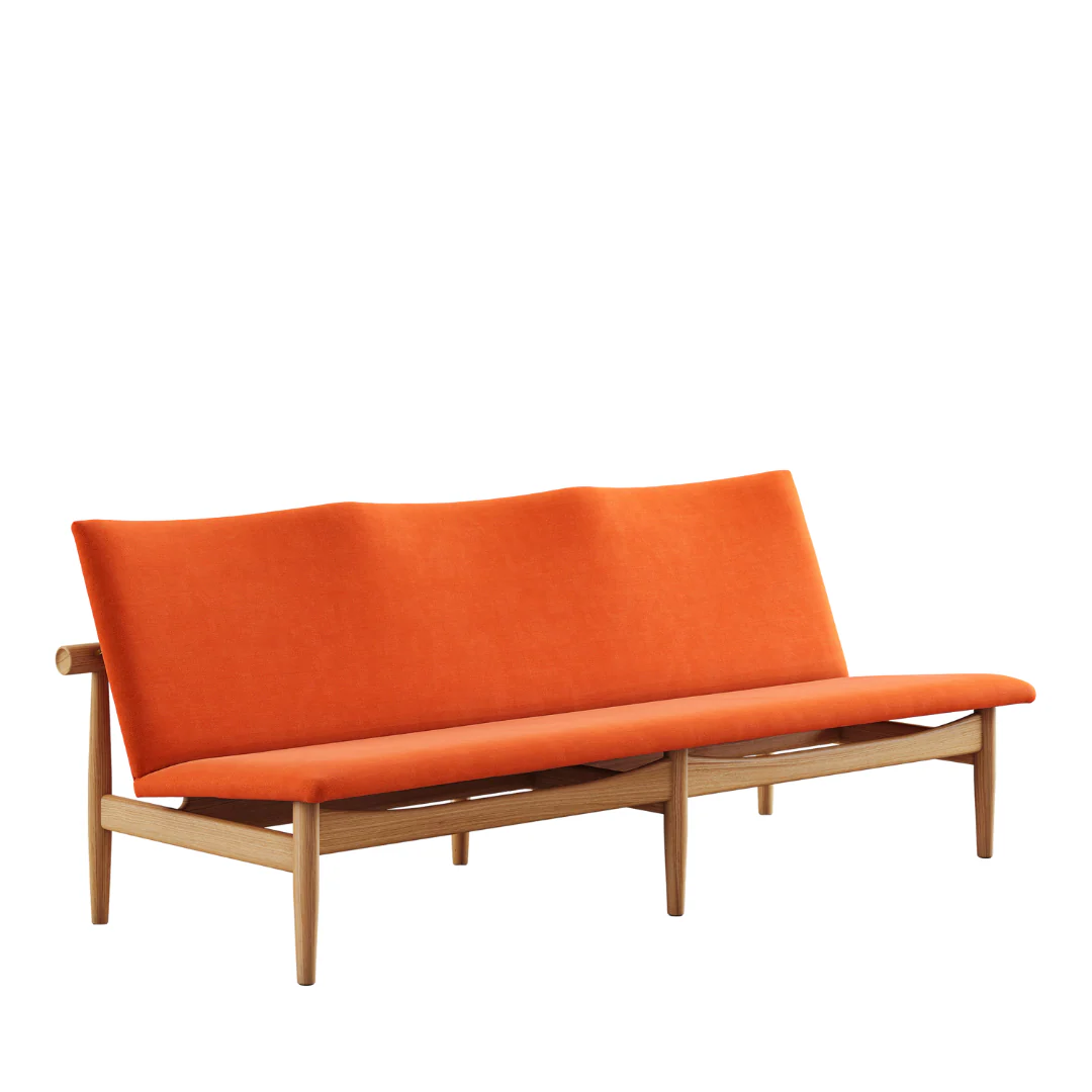 japan sofa three seater in oak dark oil