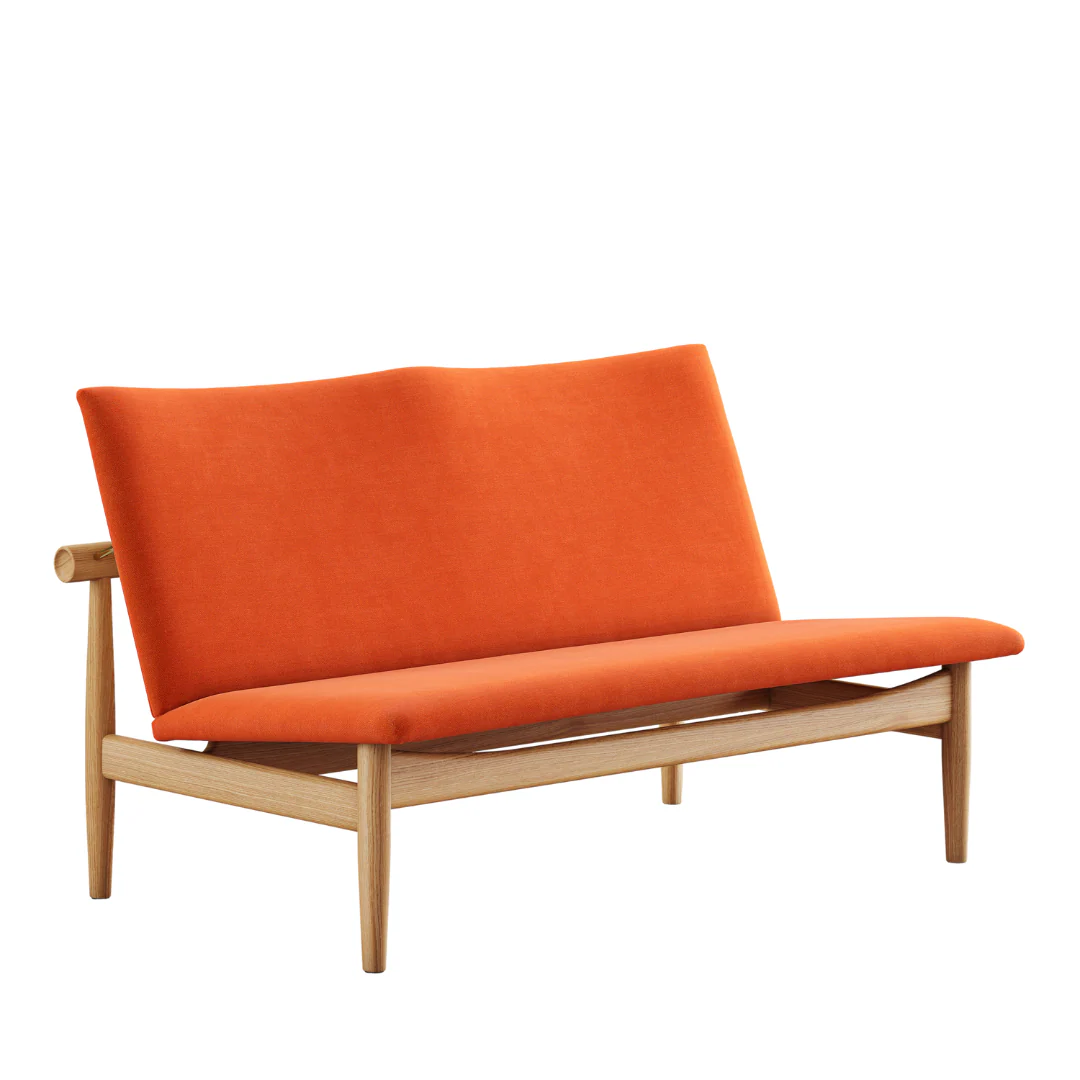 japan sofa two seater in oak dark oil
