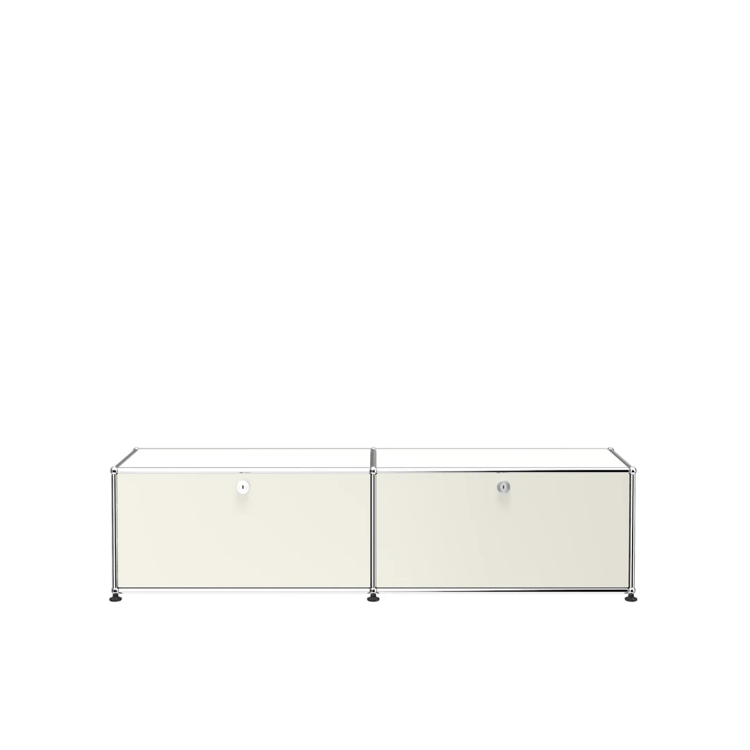 pure white haller media credenza b218
