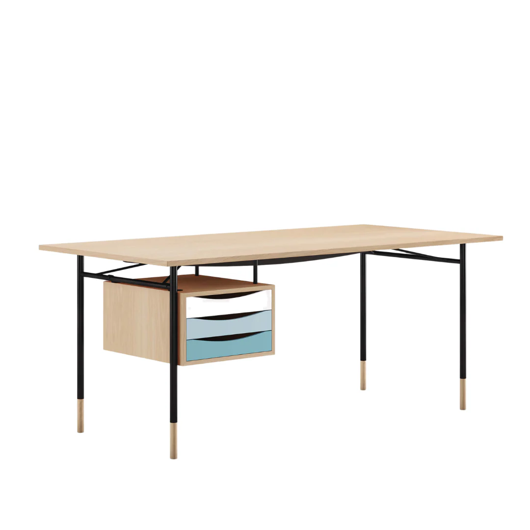 the nyhavn desk in oak clear oil