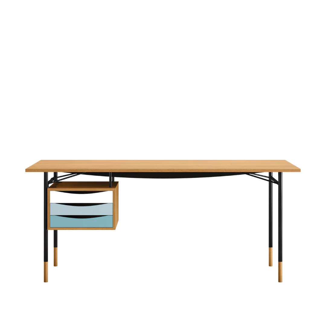 the nyhavn desk in oak dark oil
